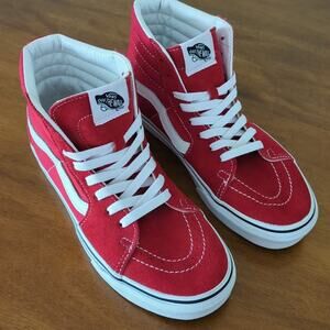 Vans Sk8-Hi Shoe Racing Red/True White M6 W7.5